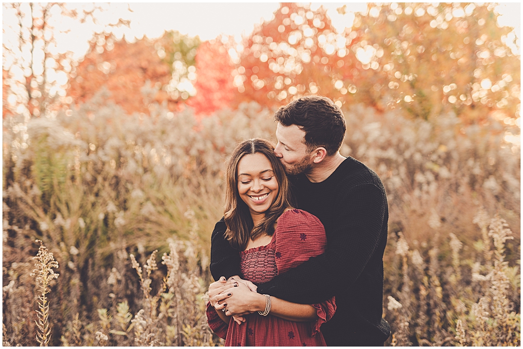 Fall anniversary photos at Perry Farm in Bourbonnais with Chicagoland wedding photographer Kara Evans Photographer.