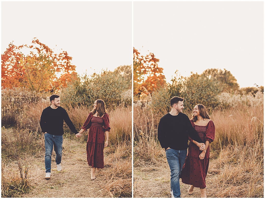 Fall anniversary photos at Perry Farm in Bourbonnais with Chicagoland wedding photographer Kara Evans Photographer.