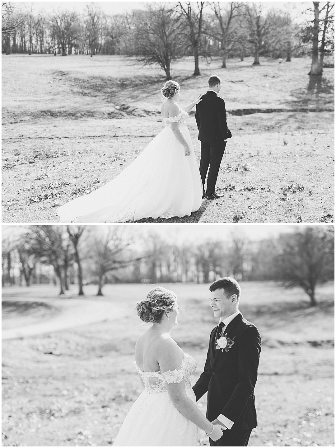 Alaina and Konnor's winter I Hotel wedding day in Champaign, Illinois with Chicagoland wedding photographer Kara Evans Photographer.