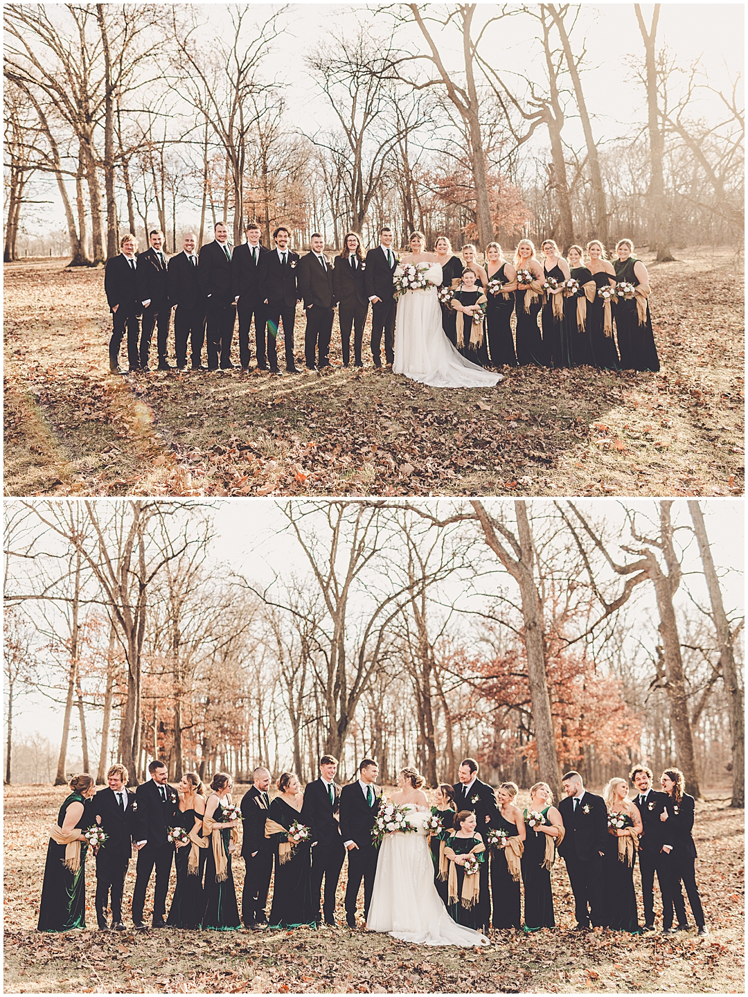 Alaina and Konnor's winter I Hotel wedding day in Champaign, Illinois with Chicagoland wedding photographer Kara Evans Photographer.