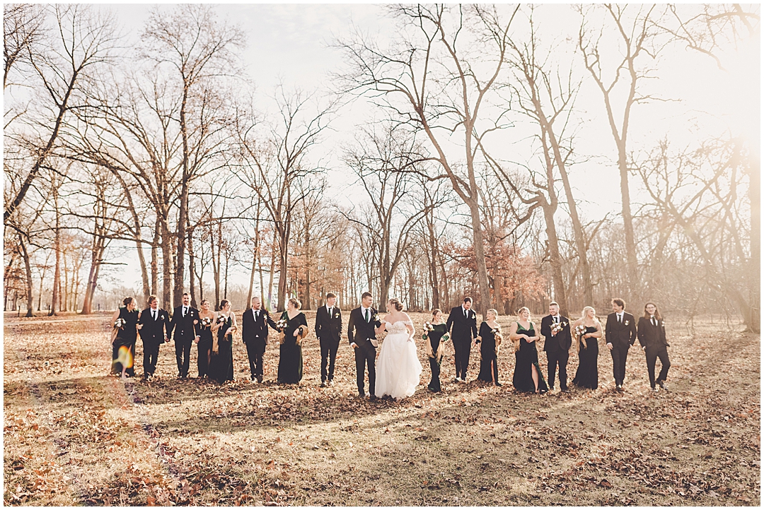 Alaina and Konnor's winter I Hotel wedding day in Champaign, Illinois with Chicagoland wedding photographer Kara Evans Photographer.