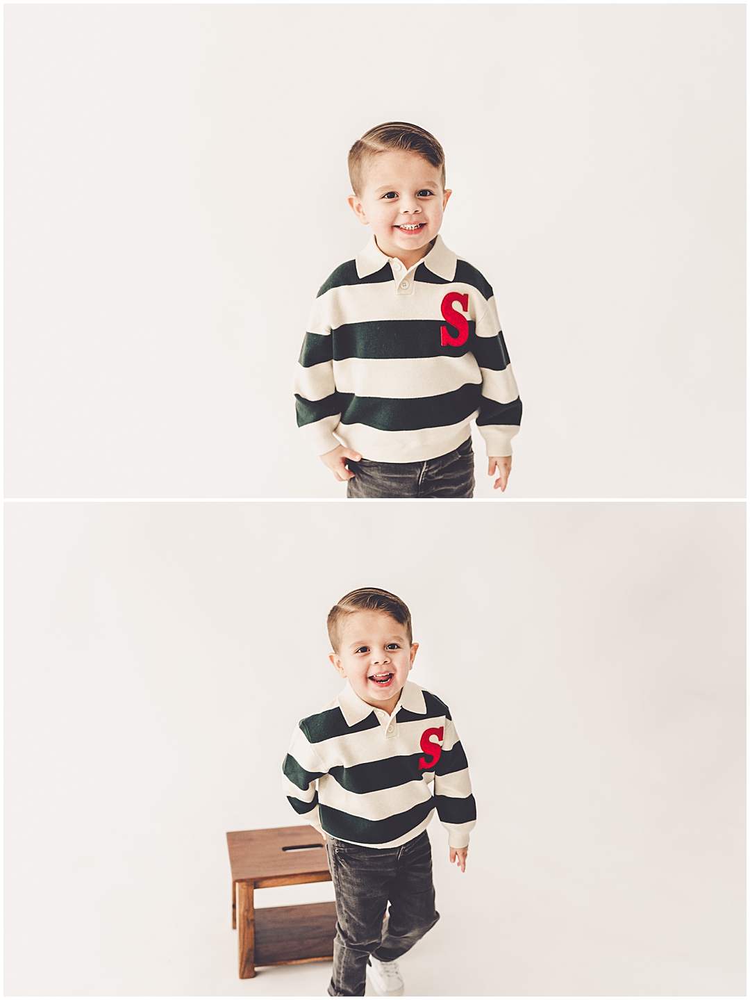 Kankakee studio three-year milestone photographer – Kara Evans Photographer is a family photographer based in Downtown Kankakee.
