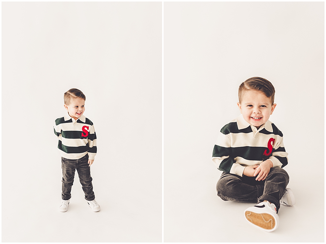 Kankakee studio three-year milestone photographer – Kara Evans Photographer is a family photographer based in Downtown Kankakee.