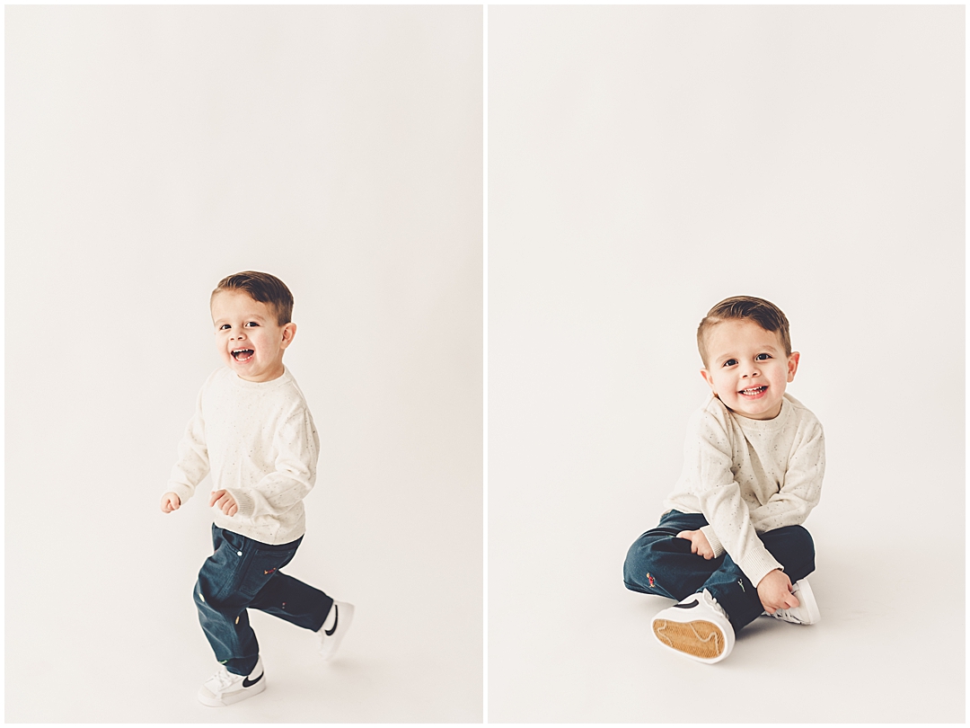 Kankakee studio three-year milestone photographer – Kara Evans Photographer is a family photographer based in Downtown Kankakee.