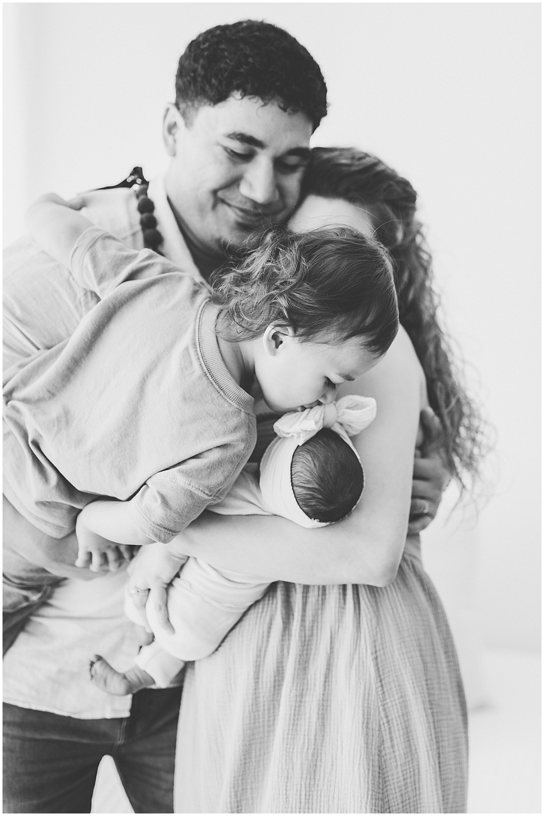 Natural light studio family & newborn photos in Kankakee with Kankakee family photographer Kara Evans Photographer.