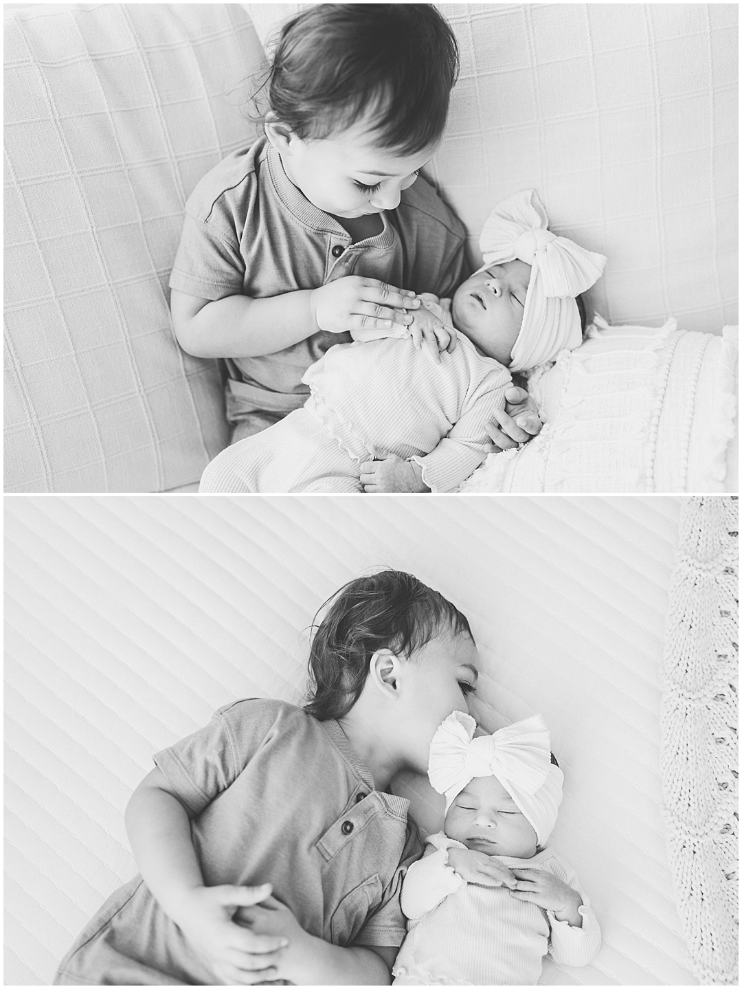 Natural light studio family & newborn photos in Kankakee with Kankakee family photographer Kara Evans Photographer.