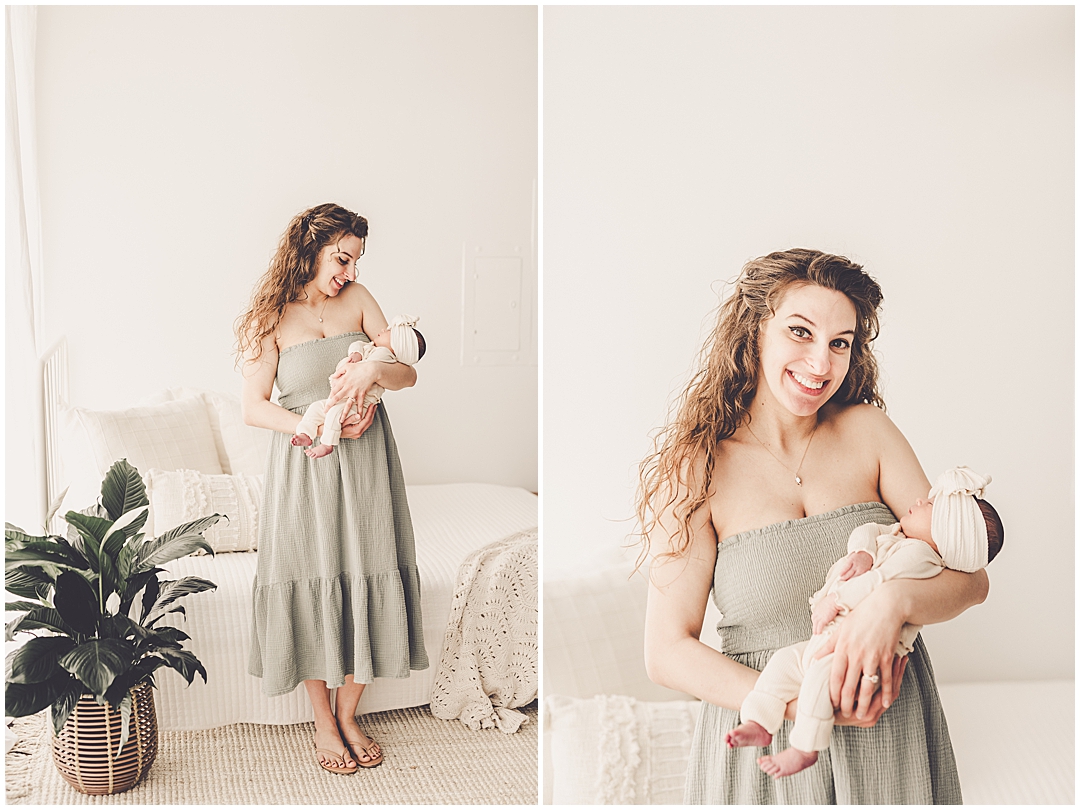 Natural light studio family & newborn photos in Kankakee with Kankakee family photographer Kara Evans Photographer.