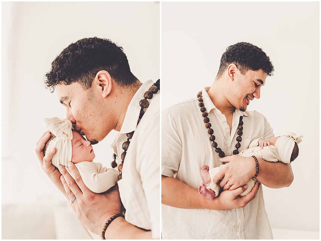 Natural light studio family & newborn photos in Kankakee with Kankakee family photographer Kara Evans Photographer.