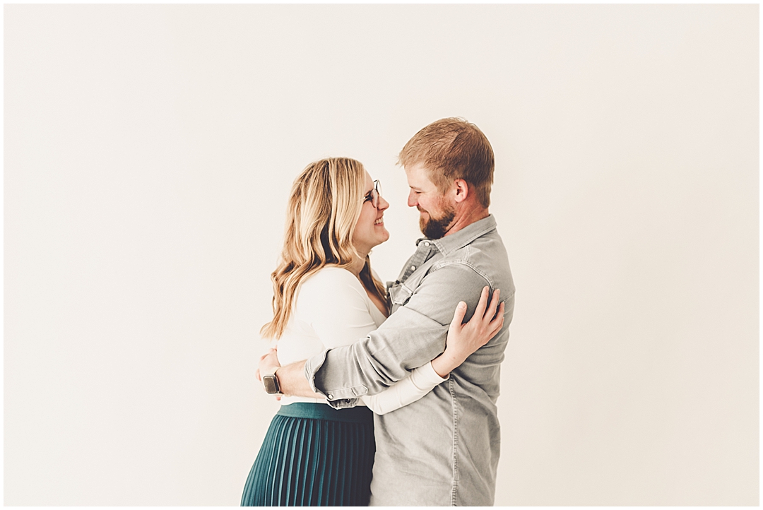Studio three-month milestone photos in Kankakee with Kankakee & Iroquois County family photographer Kara Evans Photographer.