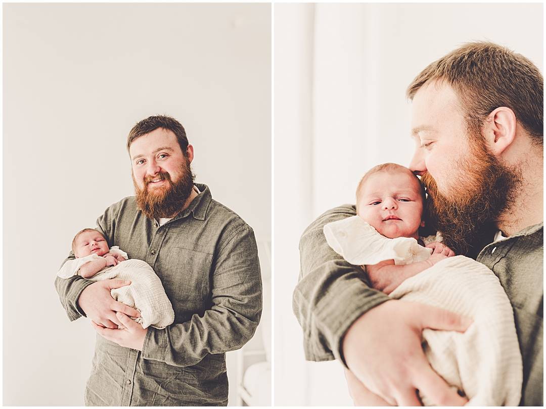 Studio newborn photographer at Studio 388 in downtown Kankakee with Kankakee family photographer Kara Evans Photographer.