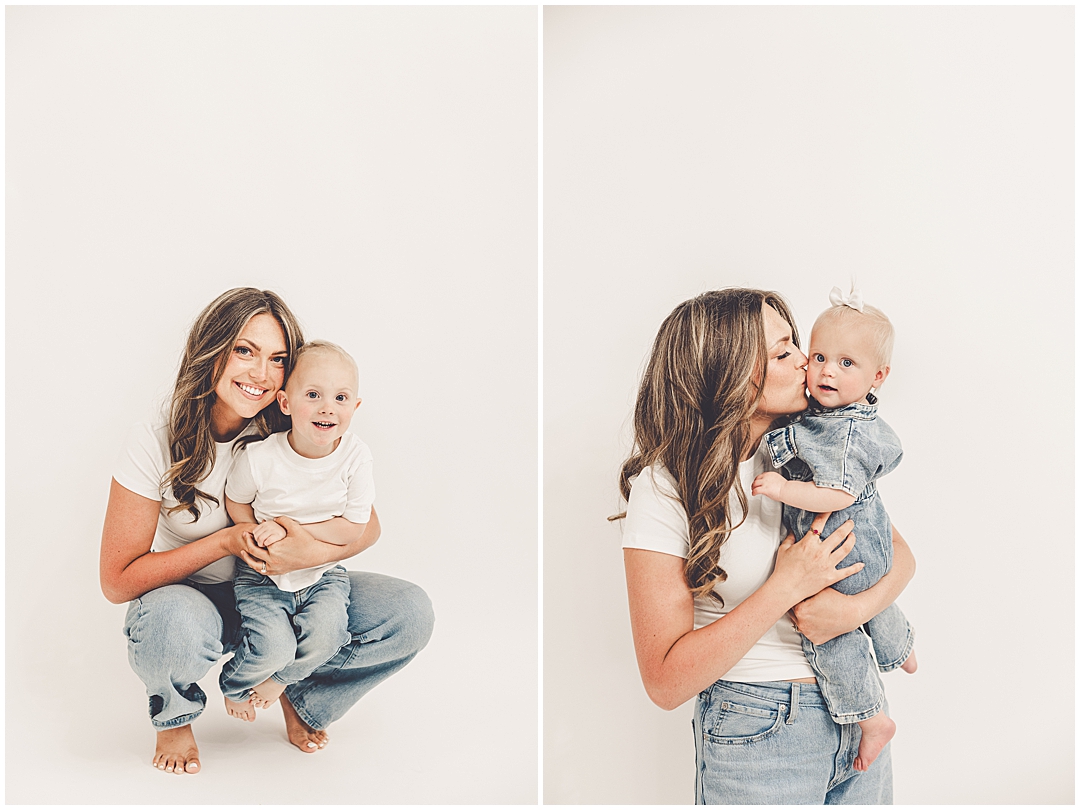 Mommy & me photoshoot inspiration from a Mother's Day photoshoot at JP STYLE CO. in Kentland, Indiana with Kara Evans Photographer.