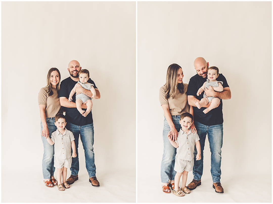 One-year studio milestone photos in Kankakee – Kara Evans Photographer is a family photographer based in Kankakee, Illinois.