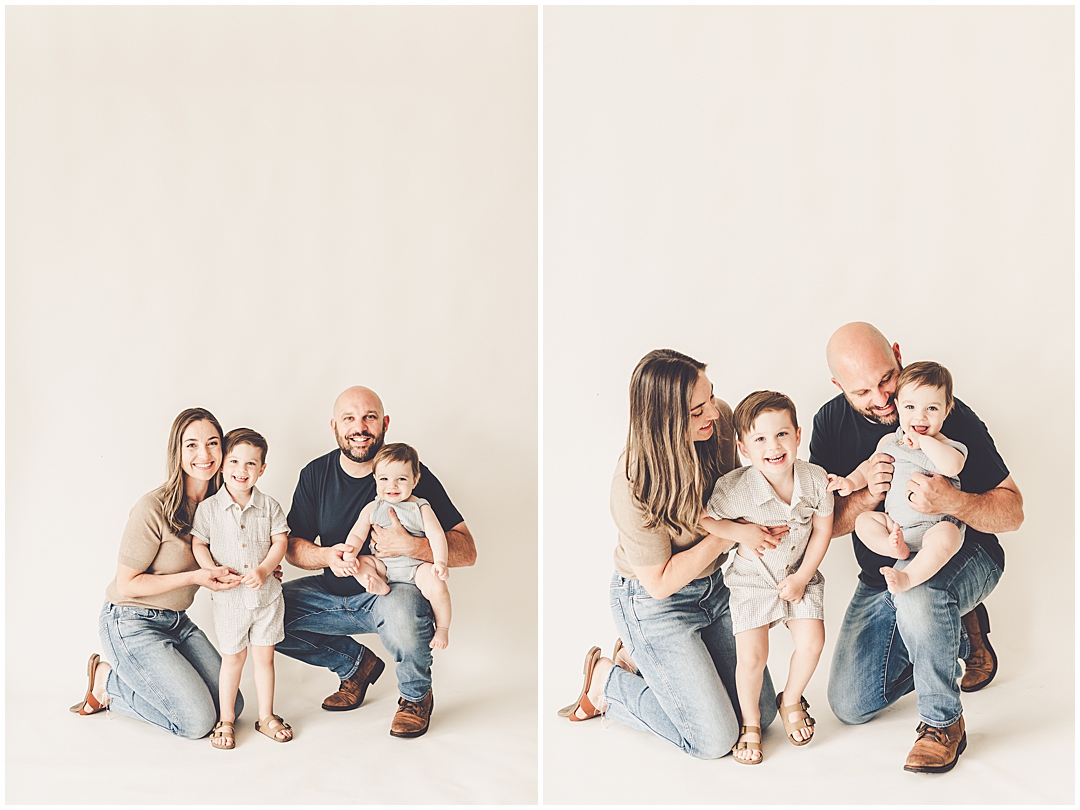 One-year studio milestone photos in Kankakee – Kara Evans Photographer is a family photographer based in Kankakee, Illinois.