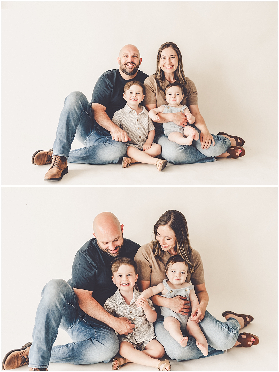 One-year studio milestone photos in Kankakee – Kara Evans Photographer is a family photographer based in Kankakee, Illinois.