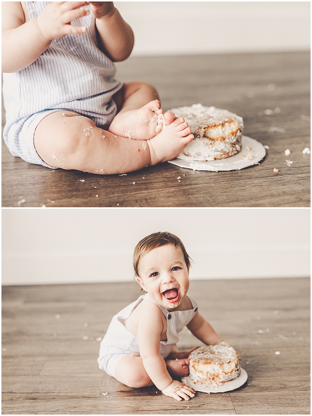 One-year studio milestone photos in Kankakee – Kara Evans Photographer is a family photographer based in Kankakee, Illinois.