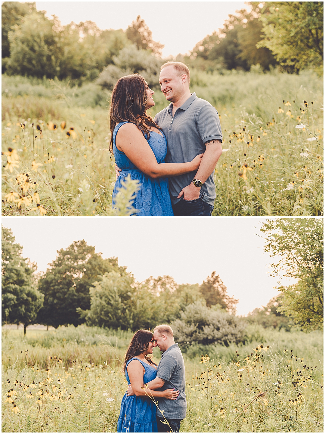 Summer Perry Farm anniversary photos in Bourbonnais, Illinois with Kankakee photographer Kara Evans Photographer.