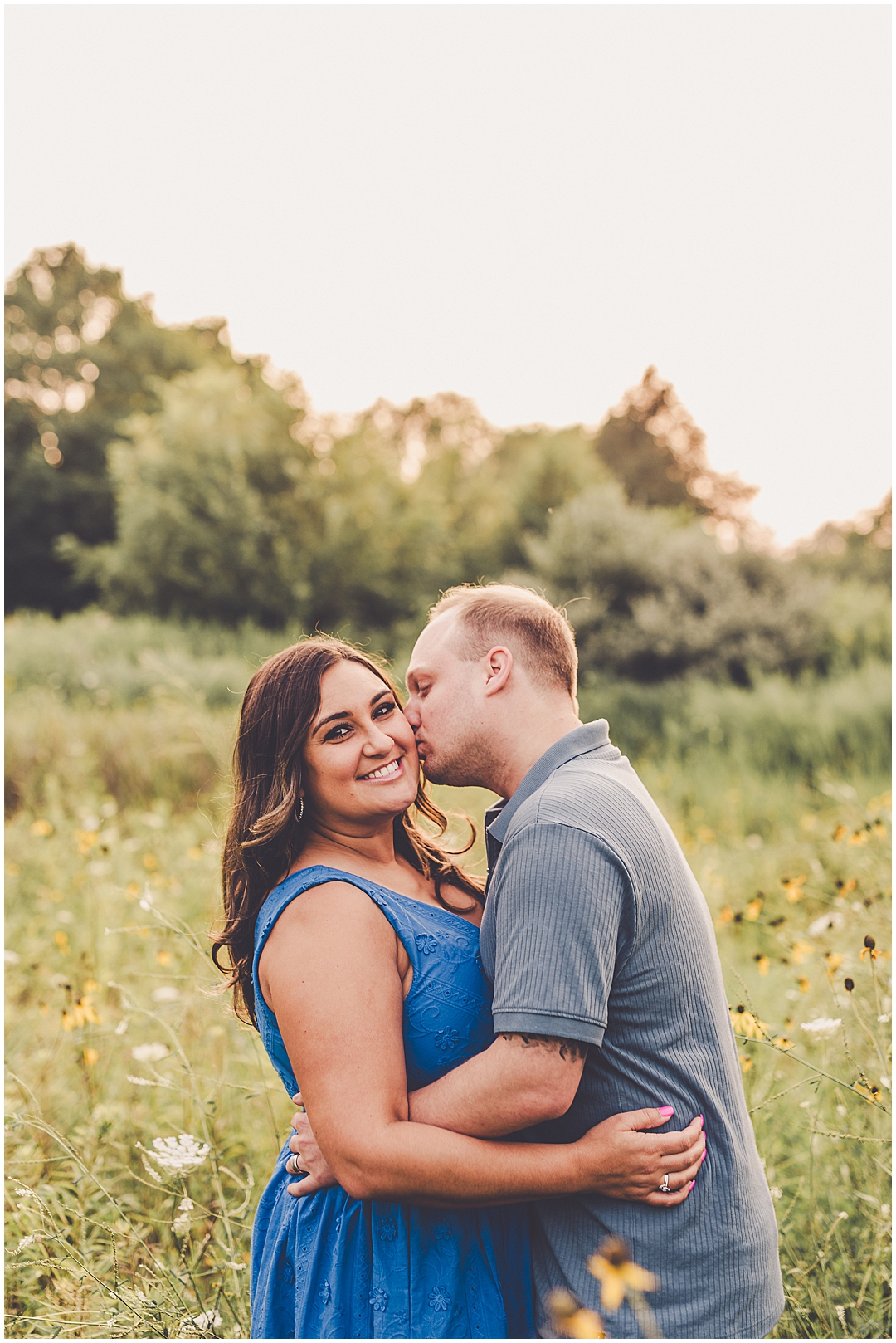 Summer Perry Farm anniversary photos in Bourbonnais, Illinois with Kankakee photographer Kara Evans Photographer.