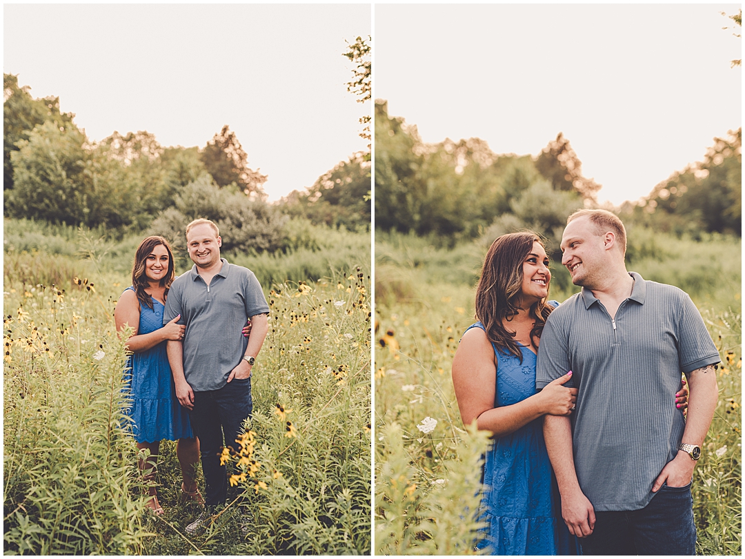 Summer Perry Farm anniversary photos in Bourbonnais, Illinois with Kankakee photographer Kara Evans Photographer.