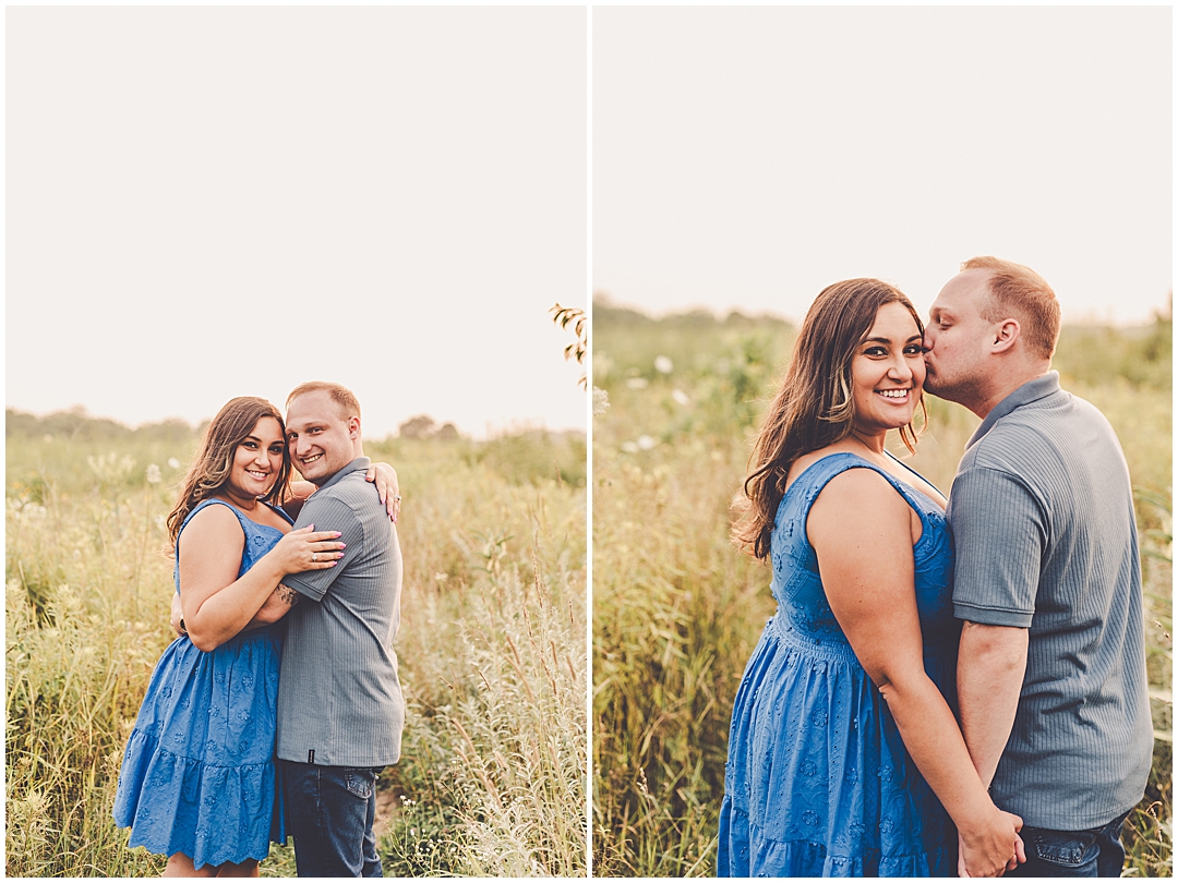 Summer Perry Farm anniversary photos in Bourbonnais, Illinois with Kankakee photographer Kara Evans Photographer.