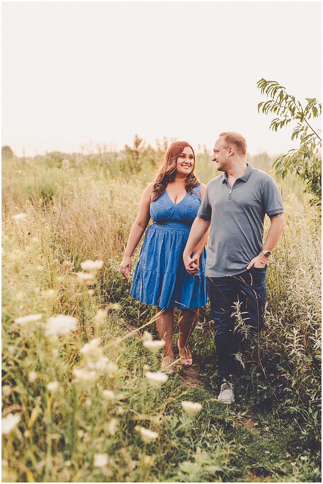 Summer Perry Farm anniversary photos in Bourbonnais, Illinois with Kankakee photographer Kara Evans Photographer.