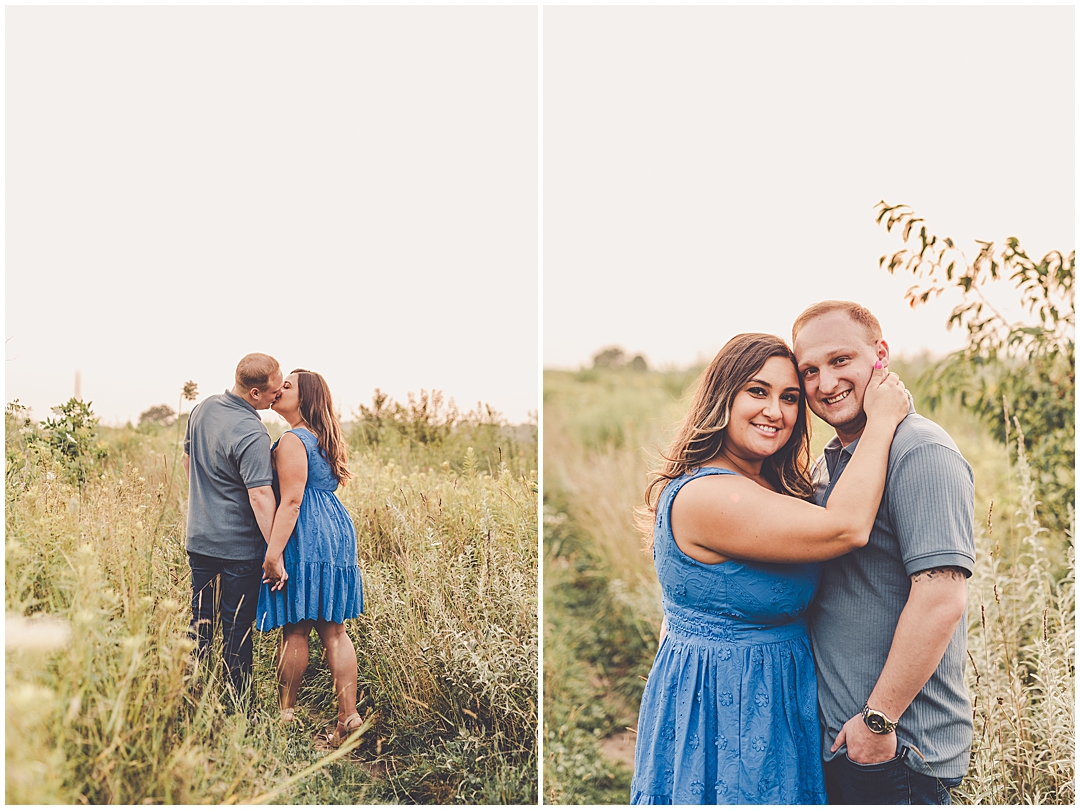 Summer Perry Farm anniversary photos in Bourbonnais, Illinois with Kankakee photographer Kara Evans Photographer.