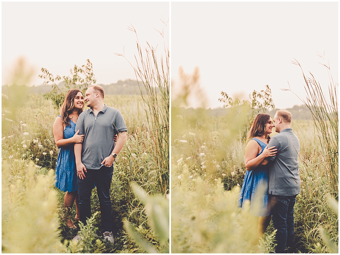 Summer Perry Farm anniversary photos in Bourbonnais, Illinois with Kankakee photographer Kara Evans Photographer.