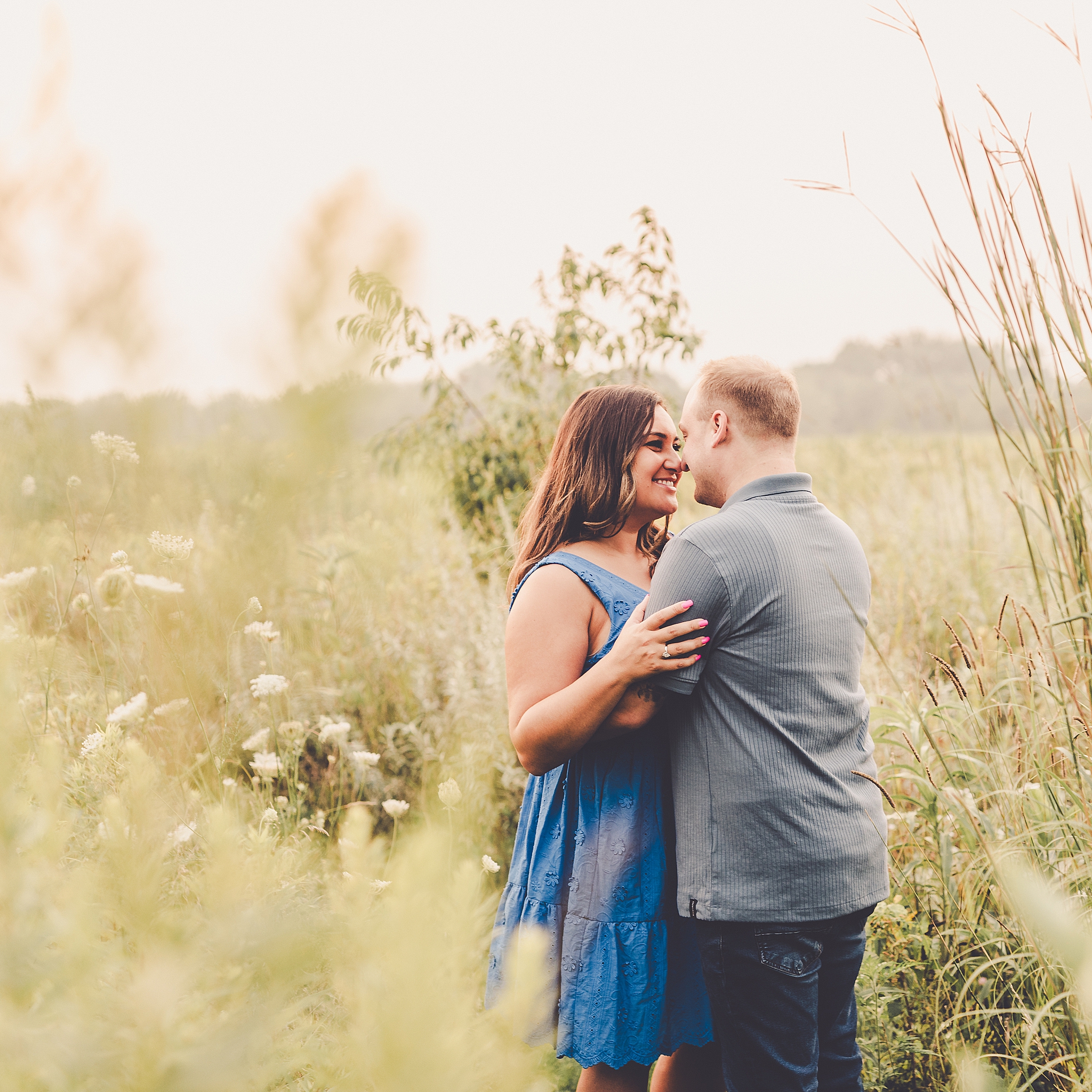 Summer Perry Farm anniversary photos in Bourbonnais, Illinois with Kankakee photographer Kara Evans Photographer.