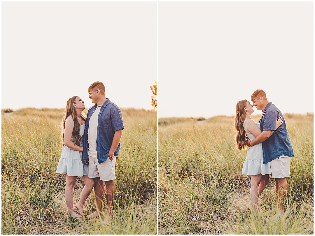 New Buffalo beach family photos at New Buffalo Beach with Central Illinois family photographer Kara Evans Photographer.