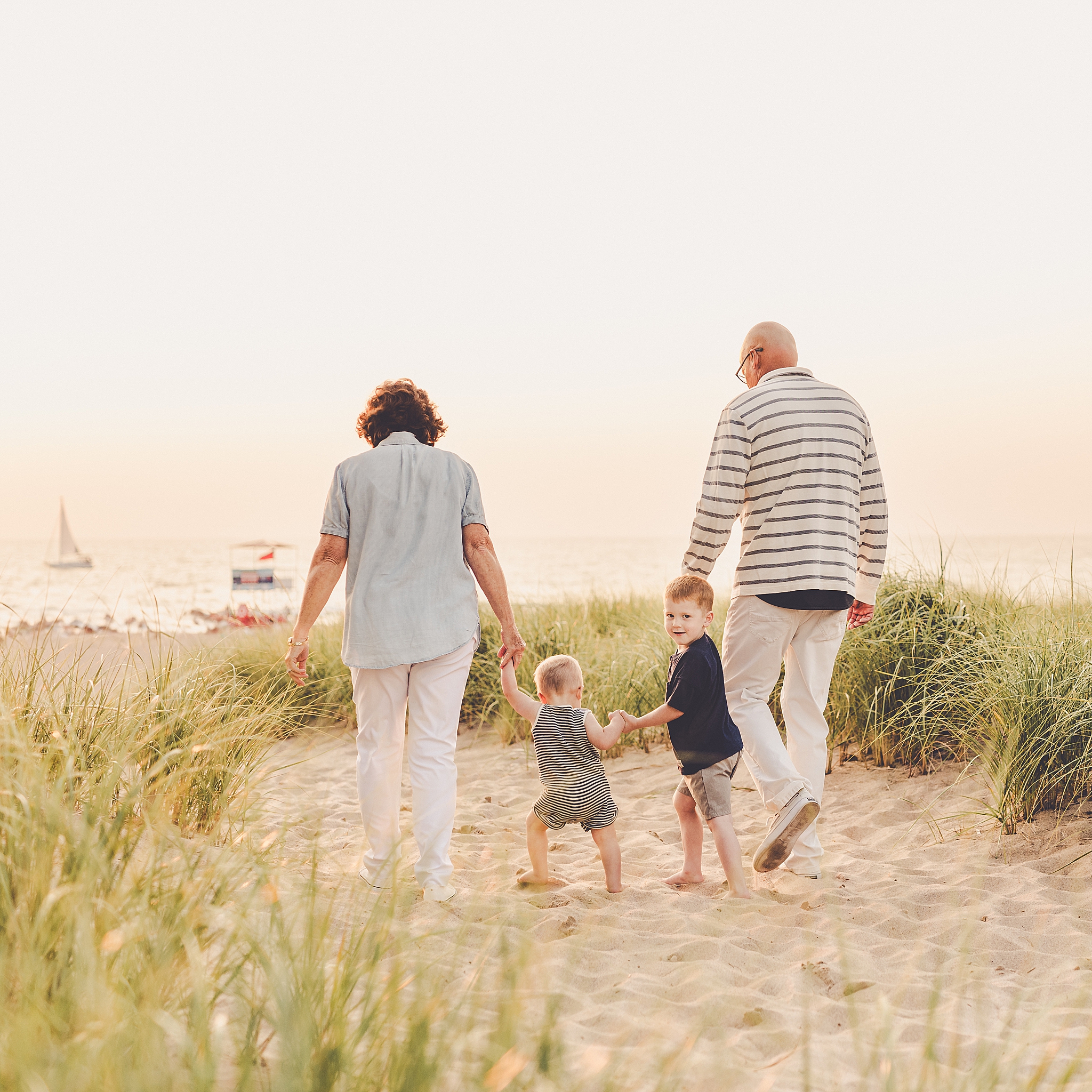 New Buffalo beach family photos at New Buffalo Beach with Central Illinois family photographer Kara Evans Photographer.