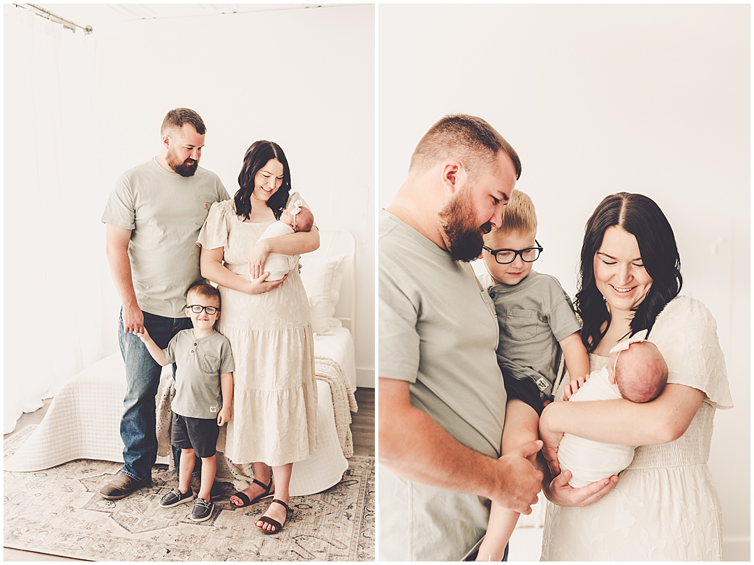 Studio newborn photographer in Kankakee at the natural light photography studio Studio 388 in Downtown Kankakee.