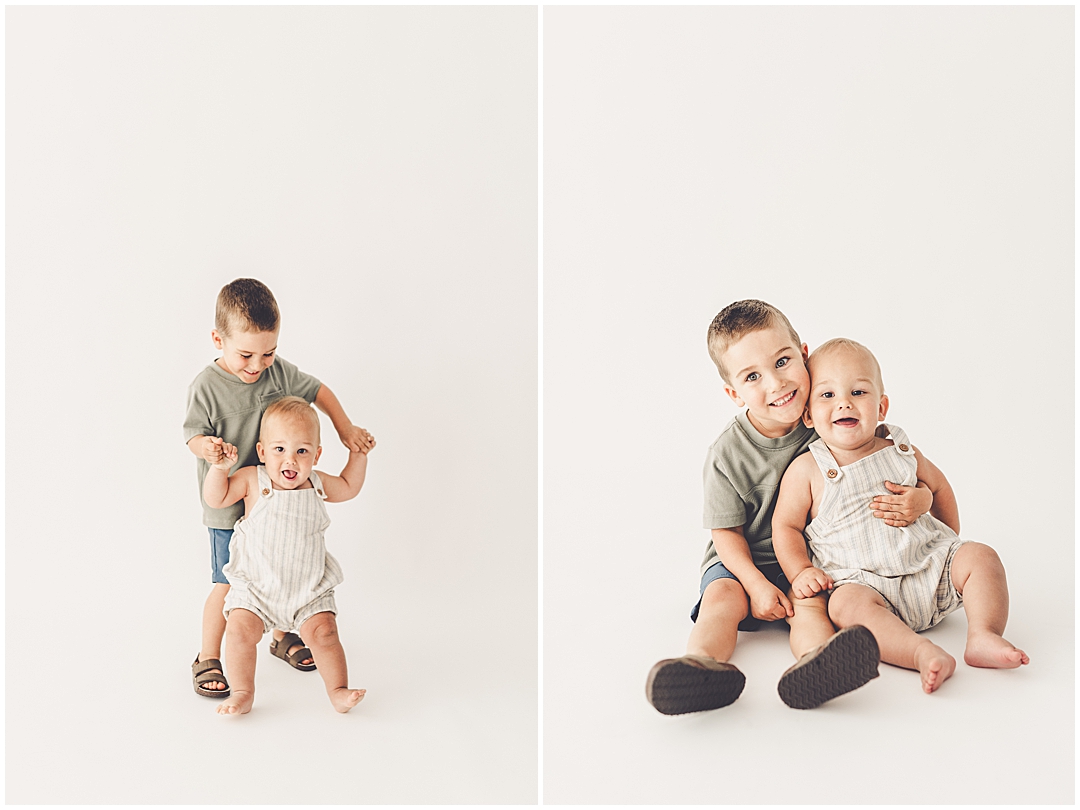 Studio one-year milestone photographer with the Witzman family – Kara Evans Photographer is a family photographer based in Kankakee.