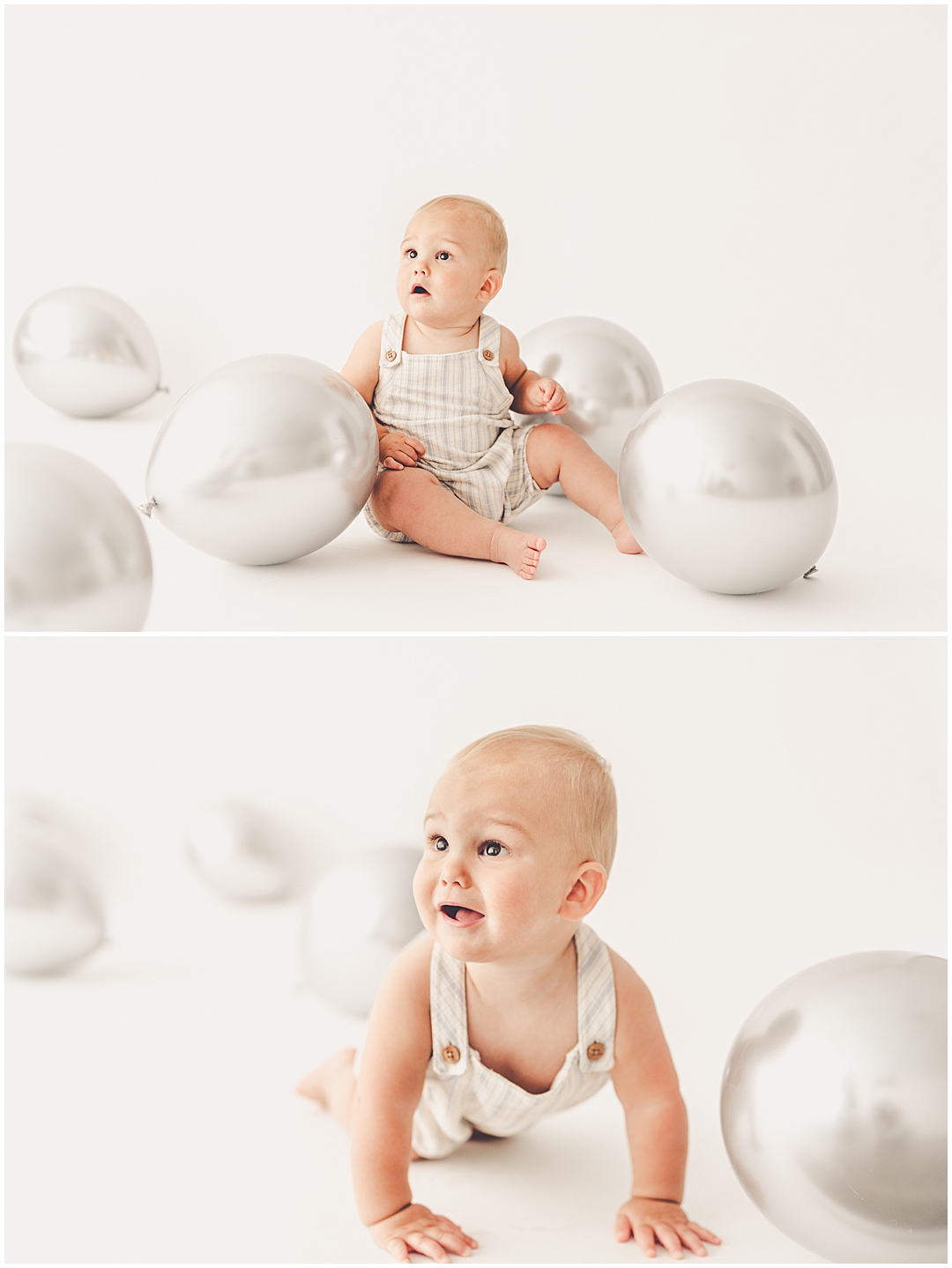 Studio one-year milestone photographer with the Witzman family – Kara Evans Photographer is a family photographer based in Kankakee.