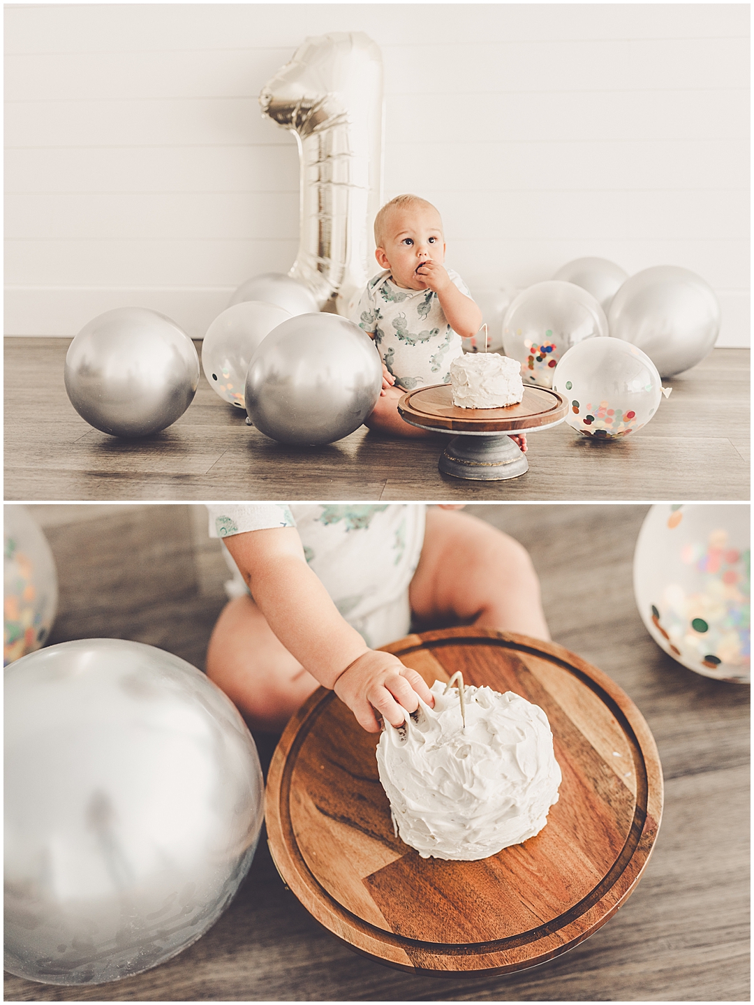 Studio one-year milestone photographer with the Witzman family – Kara Evans Photographer is a family photographer based in Kankakee.