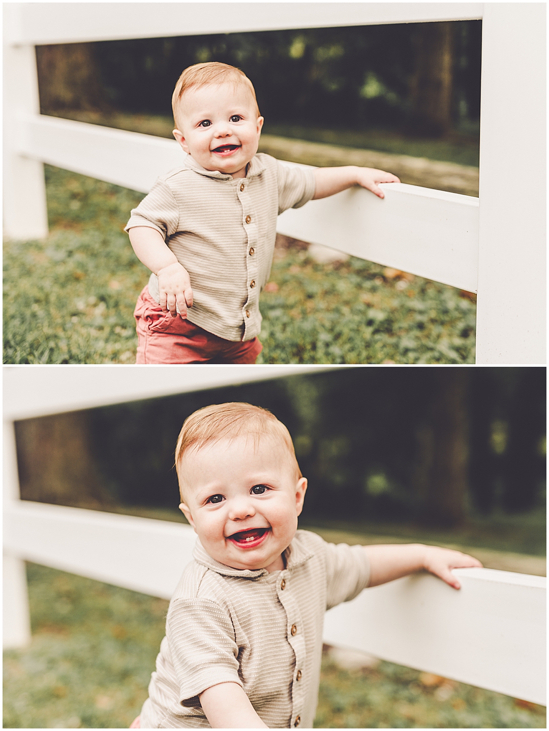 One-year milestone session in Watseka with Kankakee and Iroquois County family photographer Kara Evans Photographer.