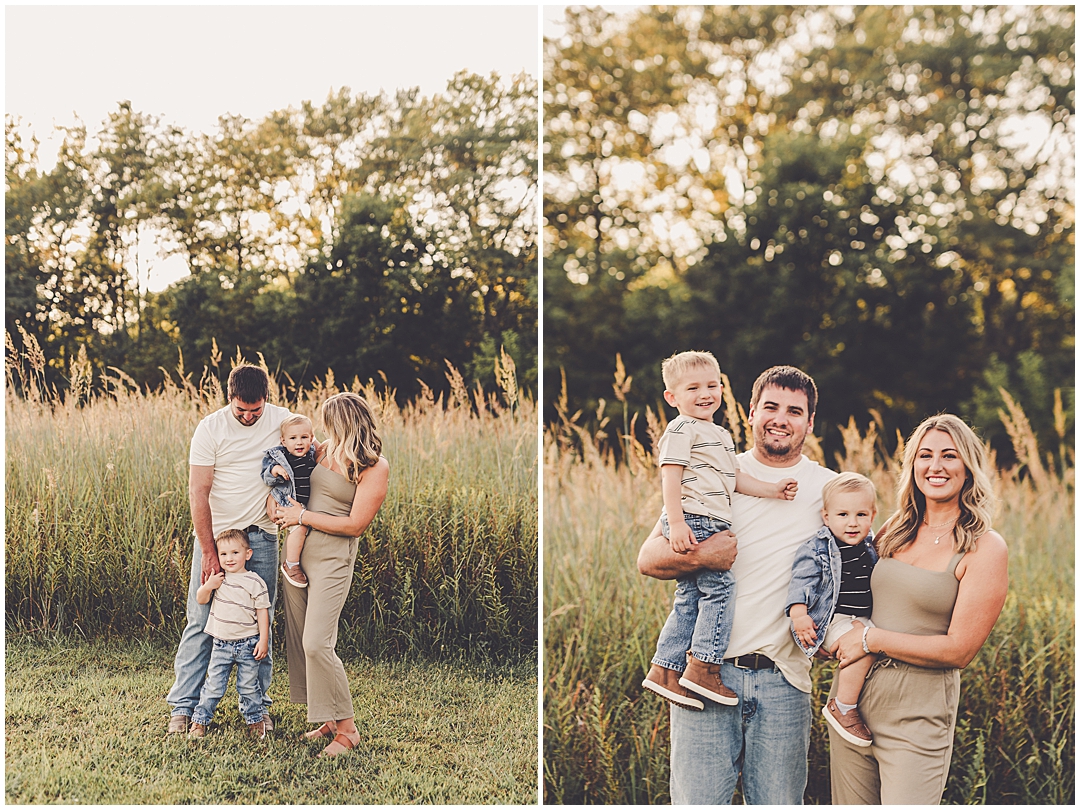 Iroquois County sunset family photos with Kara Evans Photographer – a Central Illinois family photographer in Iroquois & Kankakee County.