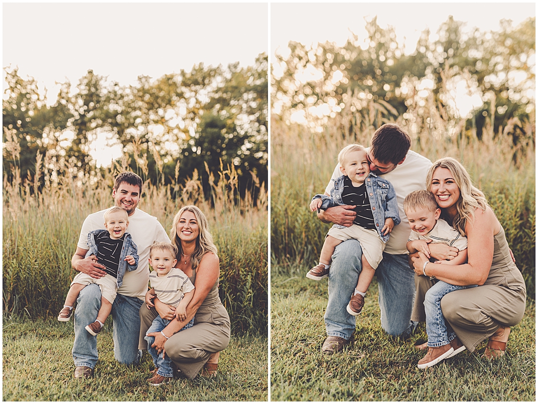 Iroquois County sunset family photos with Kara Evans Photographer – a Central Illinois family photographer in Iroquois & Kankakee County.
