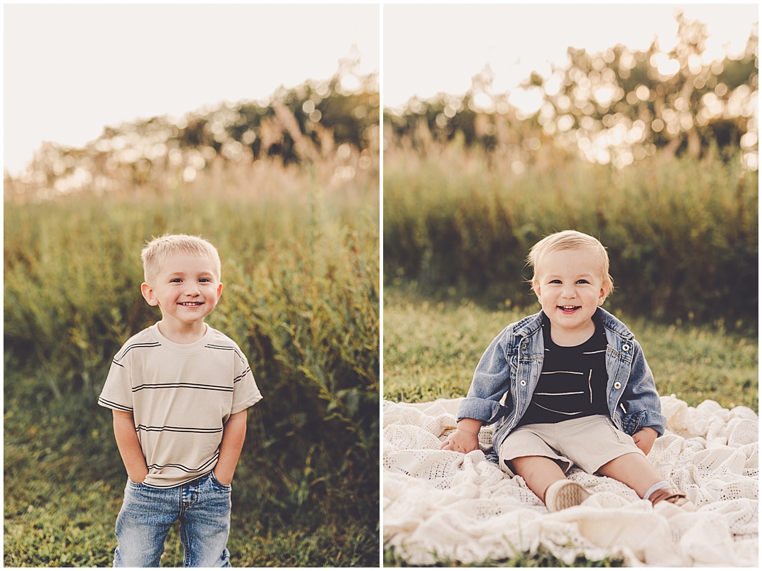 Iroquois County sunset family photos with Kara Evans Photographer – a Central Illinois family photographer in Iroquois & Kankakee County.