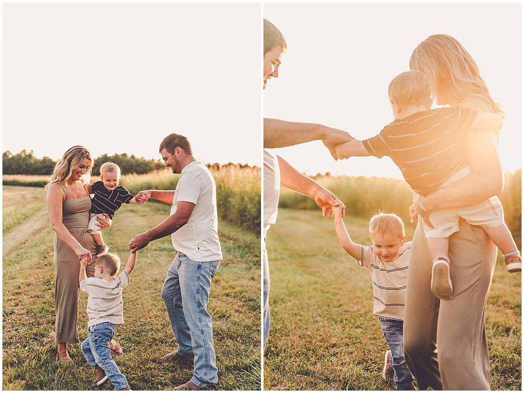 Iroquois County sunset family photos with Kara Evans Photographer – a Central Illinois family photographer in Iroquois & Kankakee County.