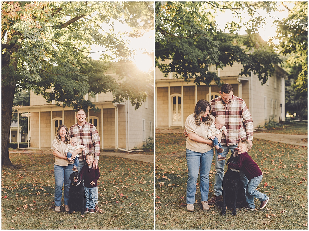 Family photos at Governor Small Memorial Park with Kara Evans Photographer – a Central Illinois family photographer in Kankakee County.
