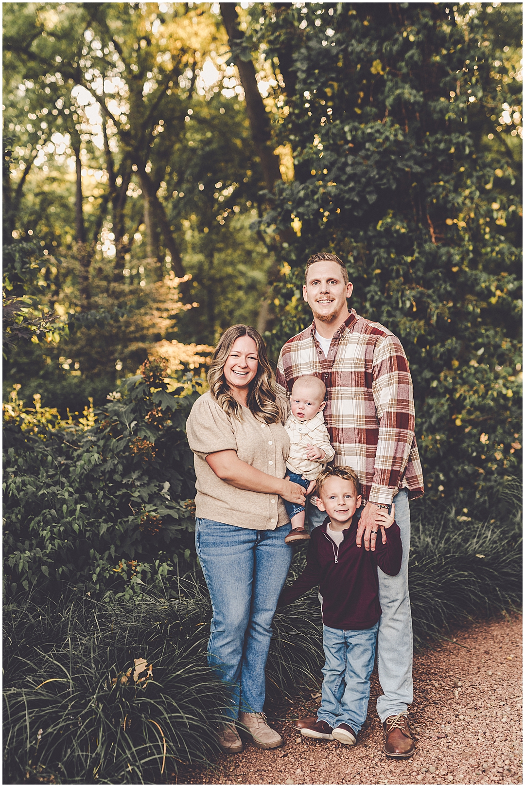 Family photos at Governor Small Memorial Park with Kara Evans Photographer – a Central Illinois family photographer in Kankakee County.