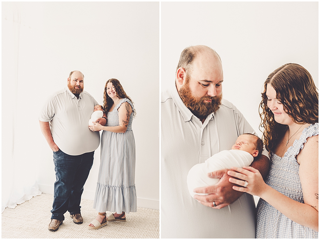 Studio newborn photos in Kankakee with Kankakee & Central Illinois newborn photographer Kara Evans Photographer.
