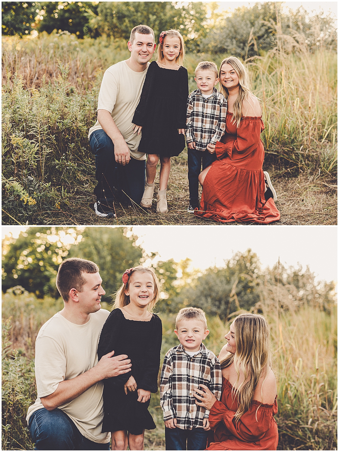 Perry Farm fall family photos inspiration with Iroquois and Kankakee County family photographer Kara Evans Photographer.