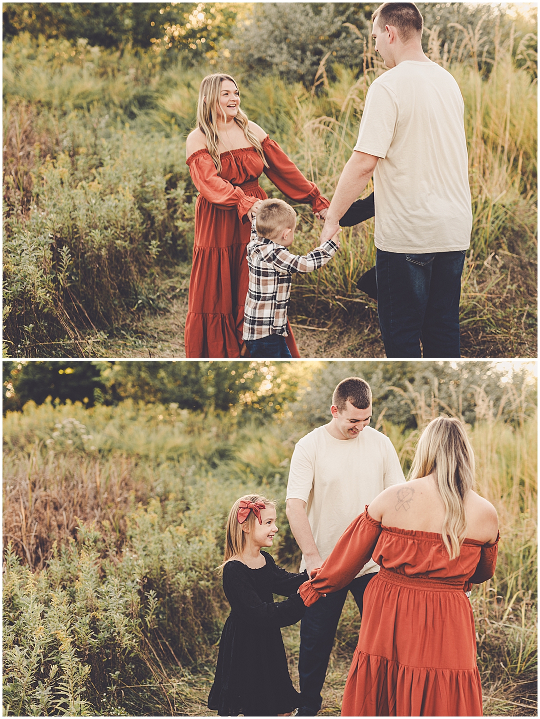 Perry Farm fall family photos inspiration with Iroquois and Kankakee County family photographer Kara Evans Photographer.
