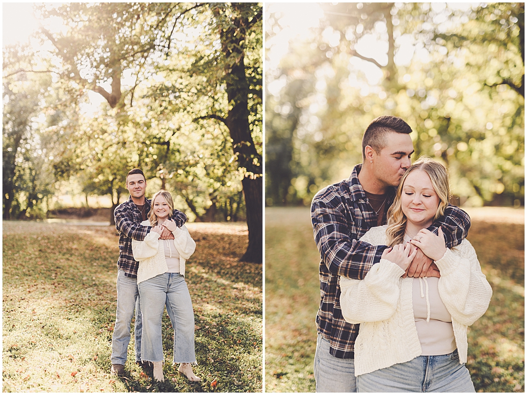 Taylor & Kody's fall Central Illinois engagement photos in Watseka, Illinois with Central Illinois photographer Kara Evans Photographer.