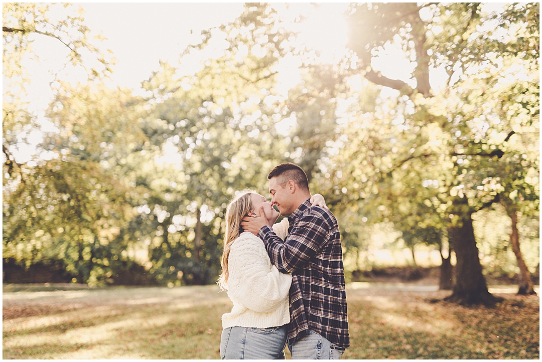 Taylor & Kody's fall Central Illinois engagement photos in Watseka, Illinois with Central Illinois photographer Kara Evans Photographer.