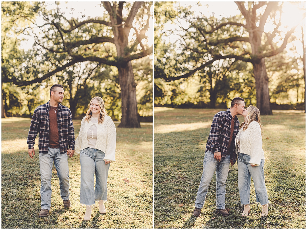 Taylor & Kody's fall Central Illinois engagement photos in Watseka, Illinois with Central Illinois photographer Kara Evans Photographer.