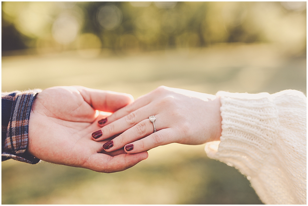Taylor & Kody's fall Central Illinois engagement photos in Watseka, Illinois with Central Illinois photographer Kara Evans Photographer.