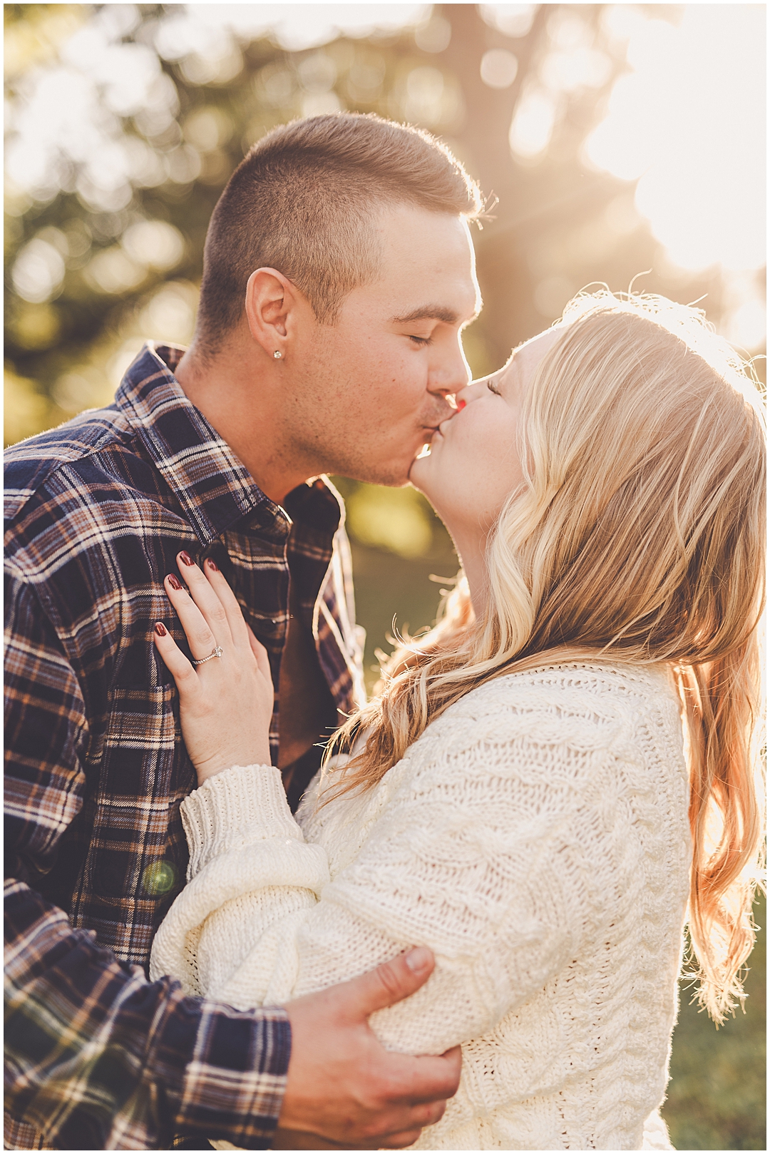 Taylor & Kody's fall Central Illinois engagement photos in Watseka, Illinois with Central Illinois photographer Kara Evans Photographer.