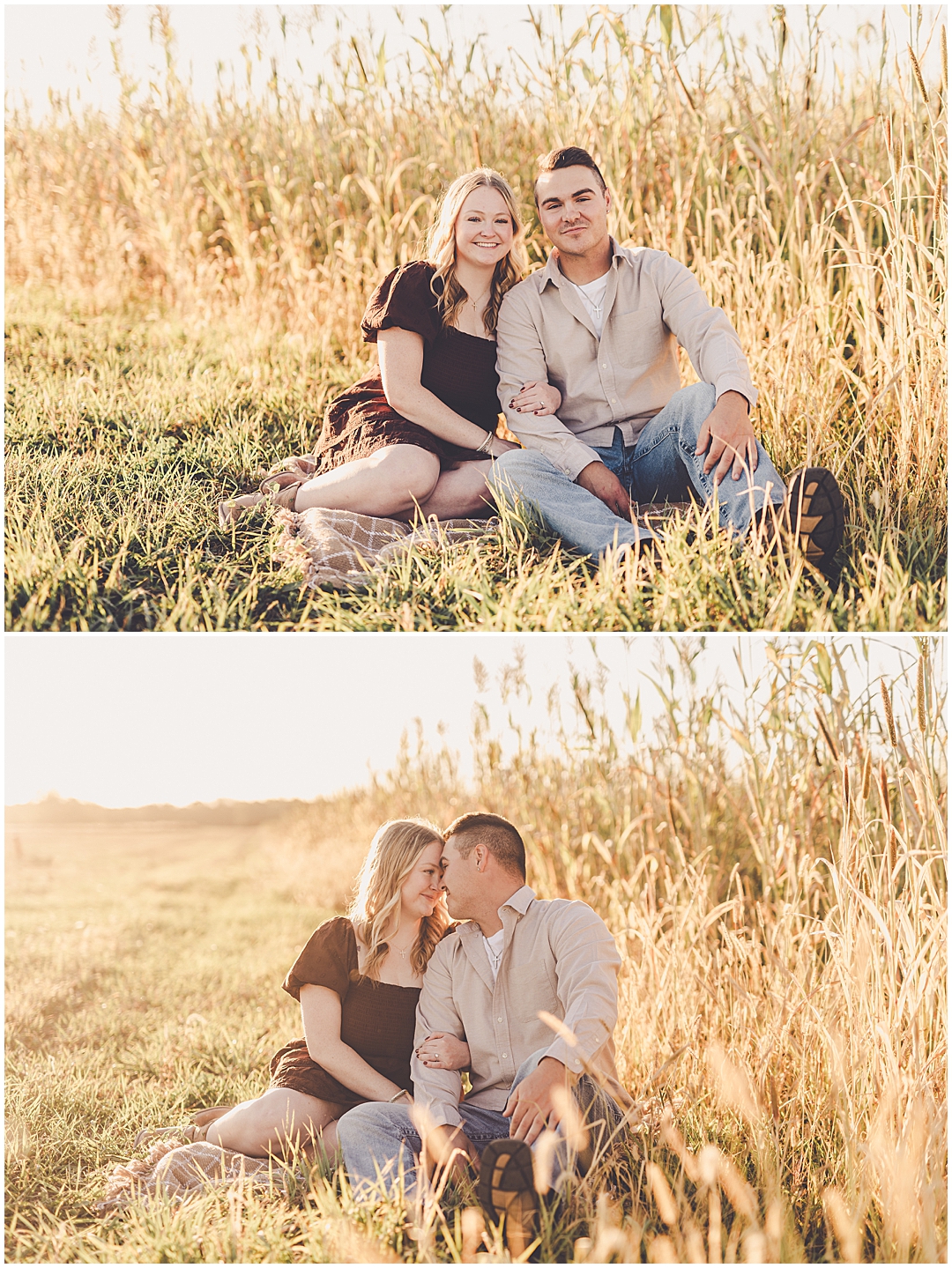 Taylor & Kody's fall Central Illinois engagement photos in Watseka, Illinois with Central Illinois photographer Kara Evans Photographer.