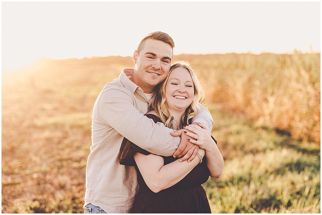 Taylor & Kody's fall Central Illinois engagement photos in Watseka, Illinois with Central Illinois photographer Kara Evans Photographer.
